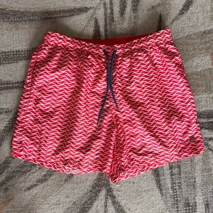 Massimo Dutti Red Pattern Swim Trunks Men’s Medium